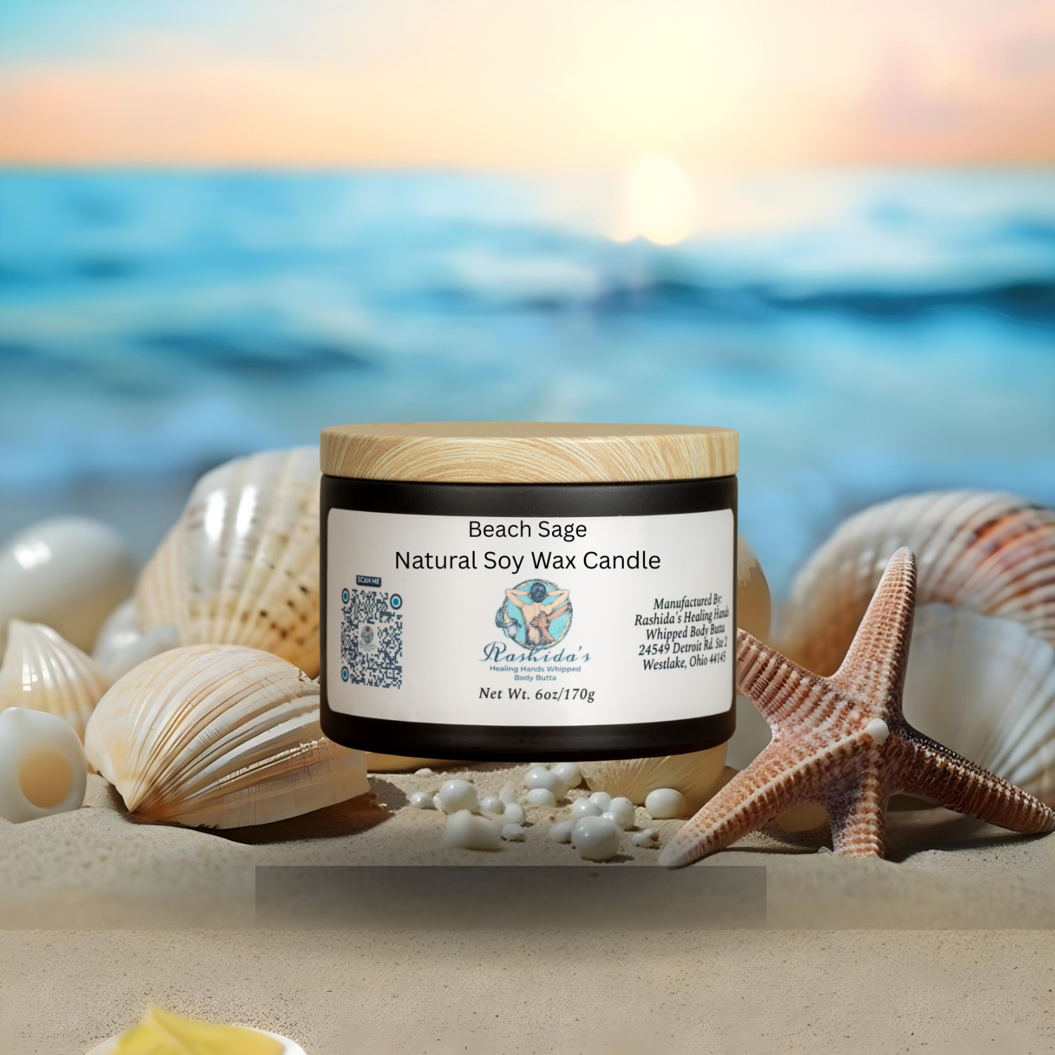 Ocean Breeze 6oz Soy Wax Candle