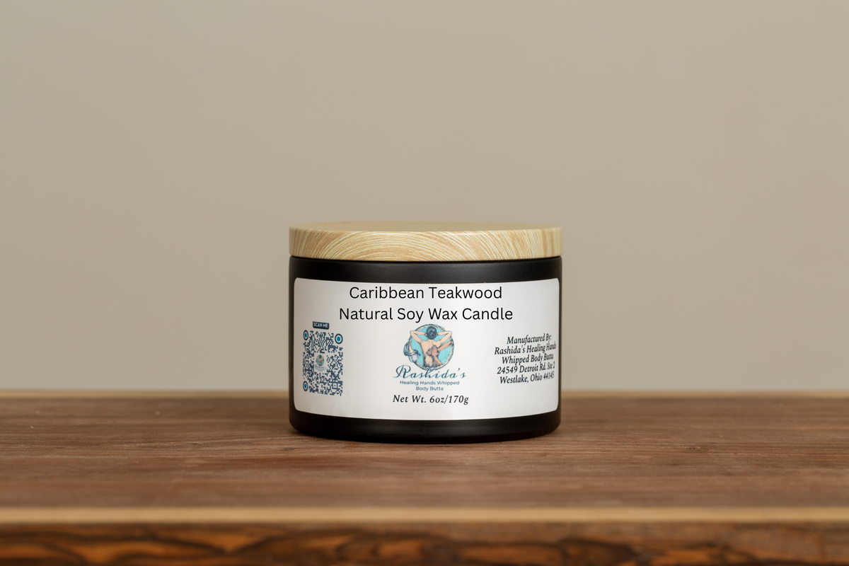 Caribbean Teakwood 6oz Soy Wax Candle