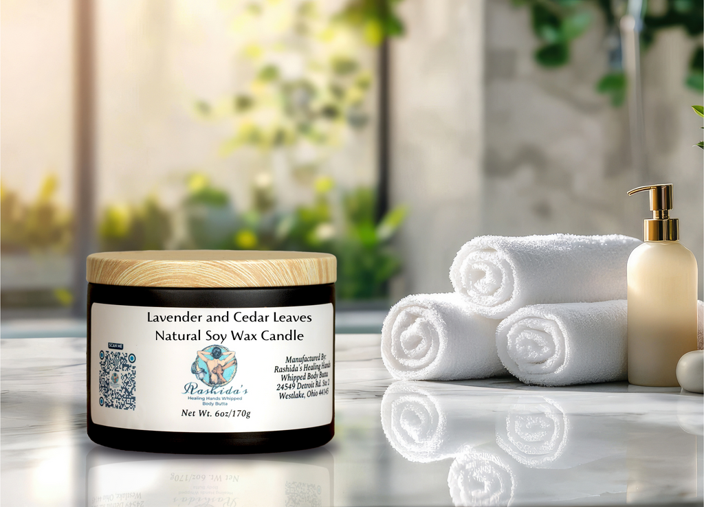 Lavender and Cedar Leaves 6oz Tin Soy Candle