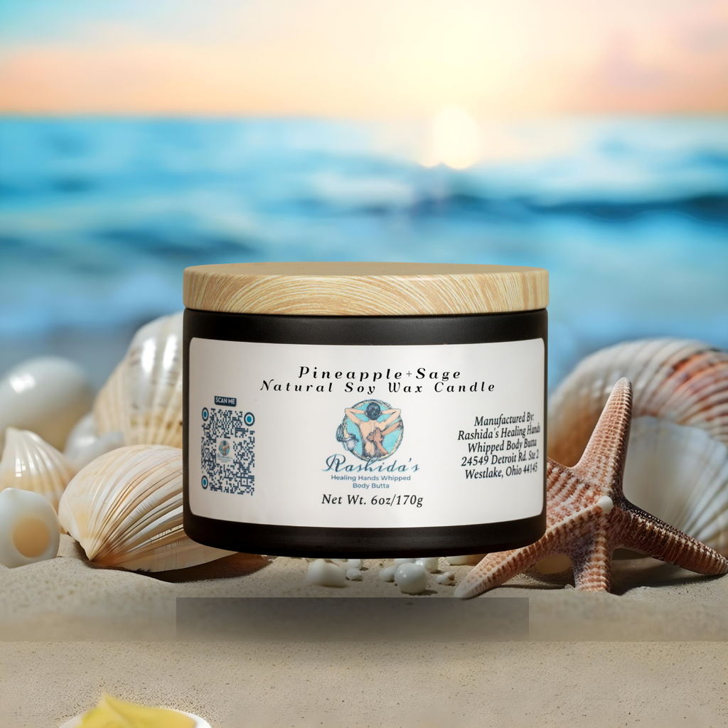 Pineapple Sage 6oz Can Soy Candle