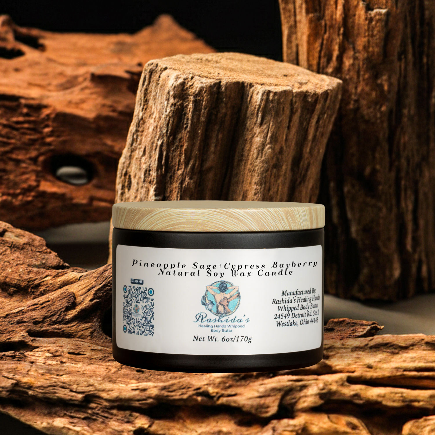 Pineapple Sage + Cypress Bayberry 6oz Soy Candle