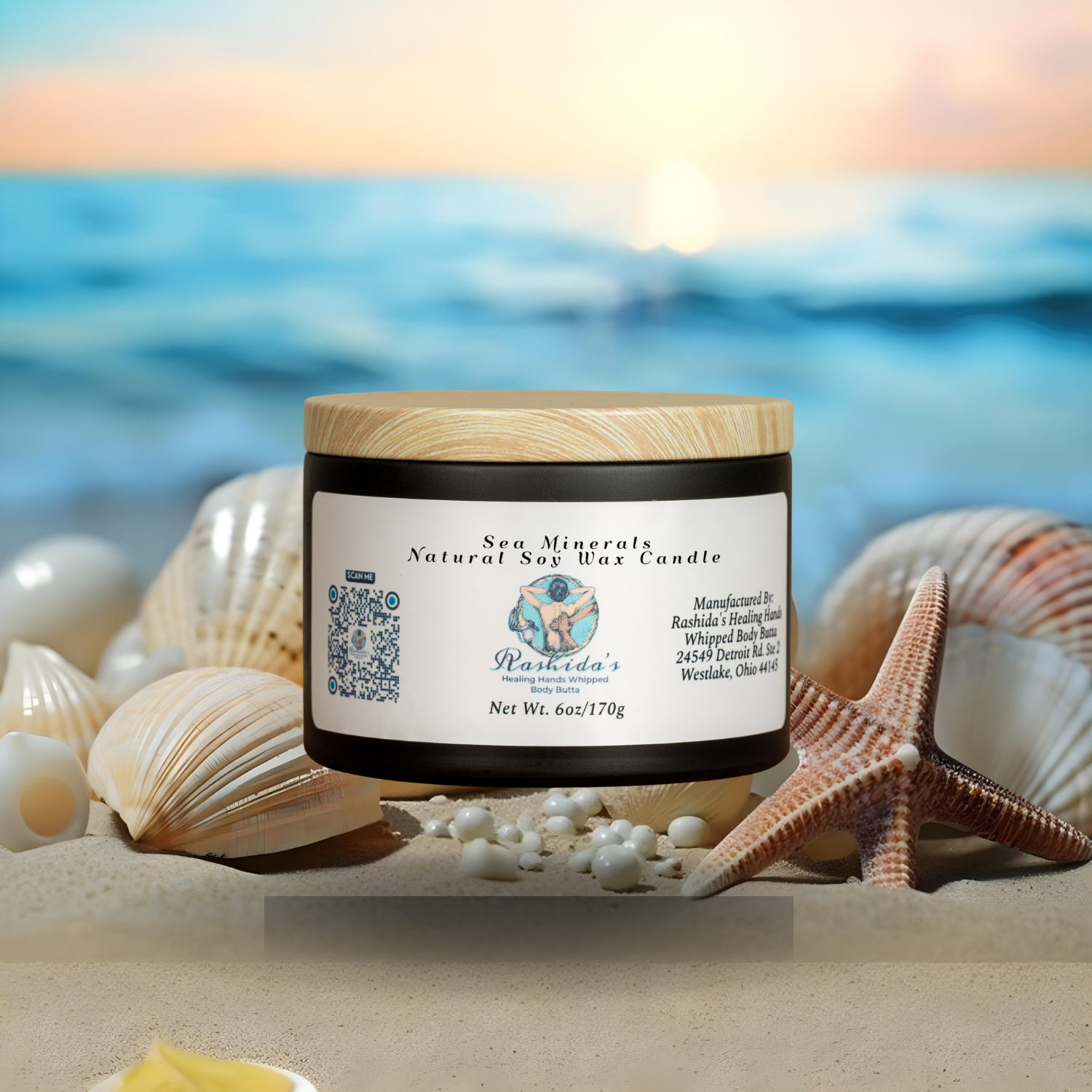 Sea Minerals 6oz Soy Wax Candle