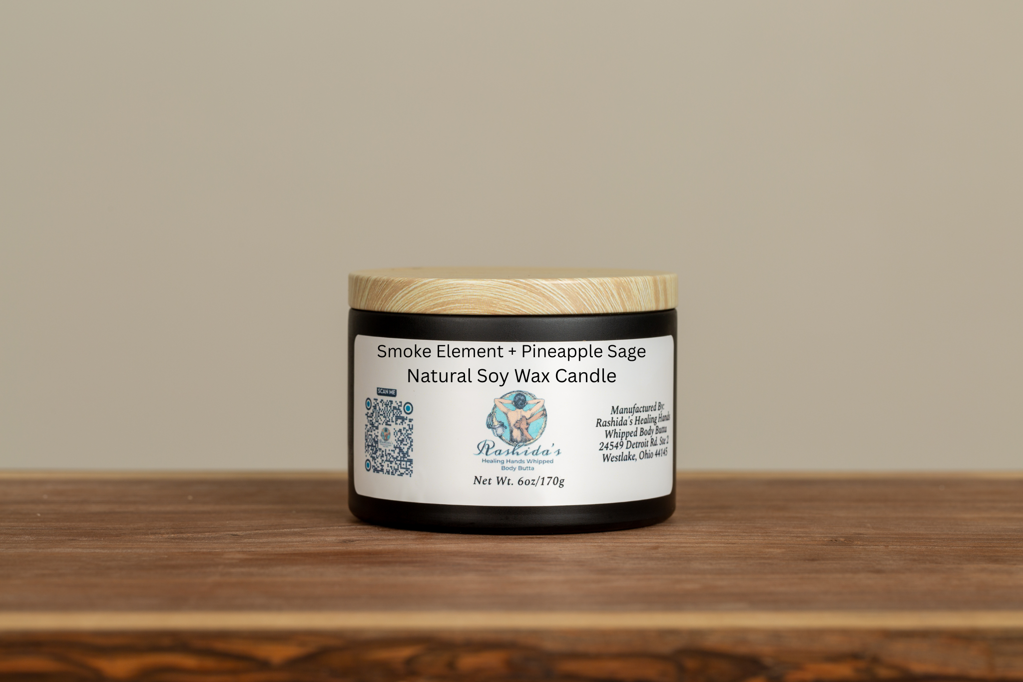 Smoke Element+ Pineapple Sage 6oz Soy Wax Candle
