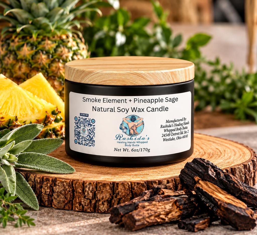 Smoke Element+ Pineapple Sage 6oz Soy Wax Candle