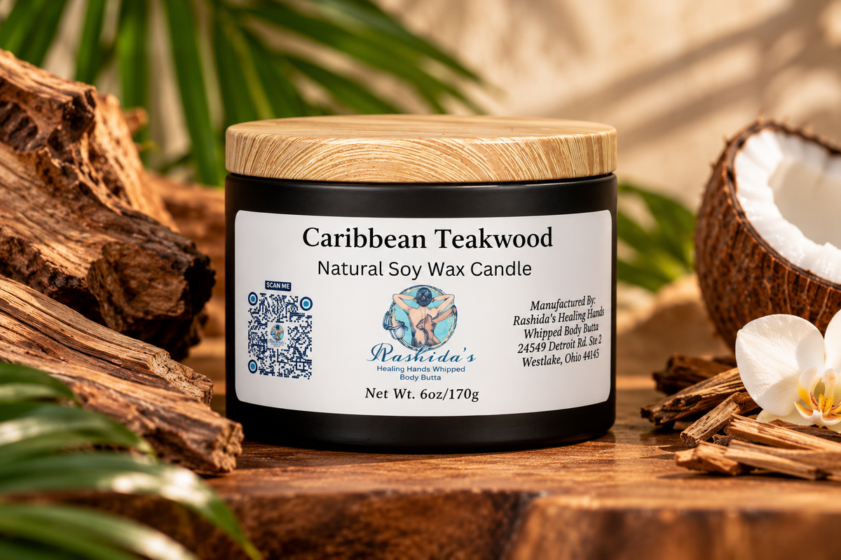 Caribbean Teakwood 6oz Soy Wax Candle