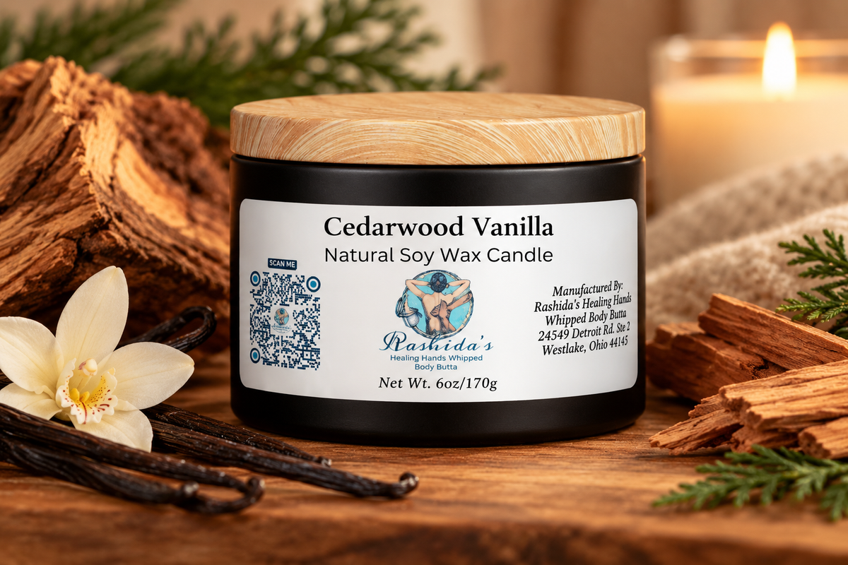 Cedarwood Vanilla 6oz Soy Wax Candle