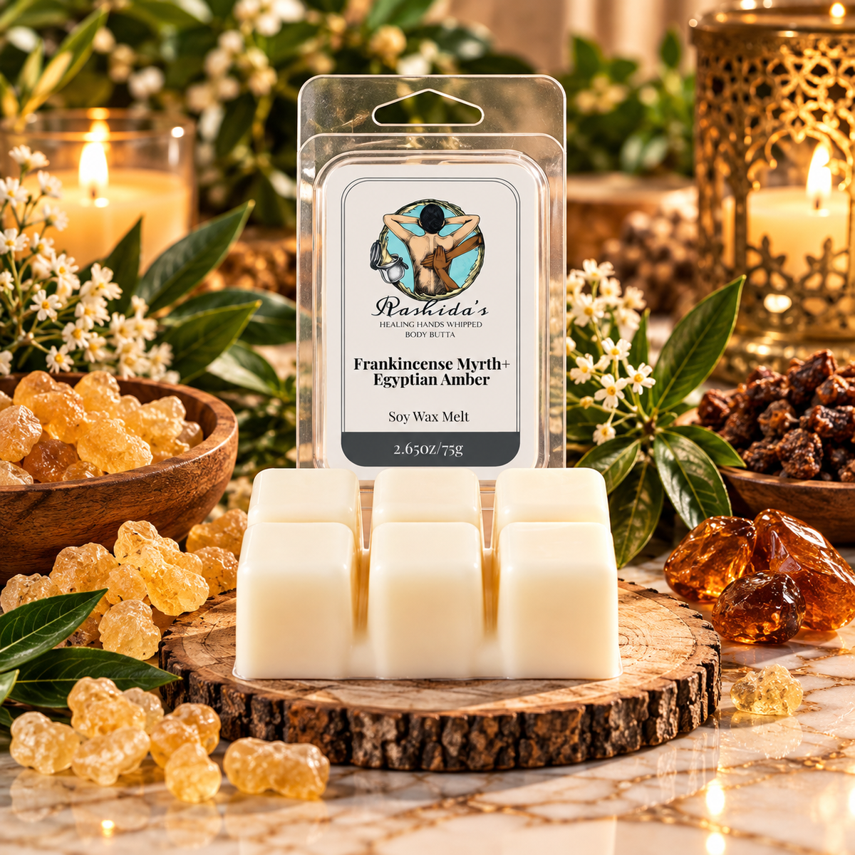Frankincense Myrth+ Egyptian Amber Wax Melt