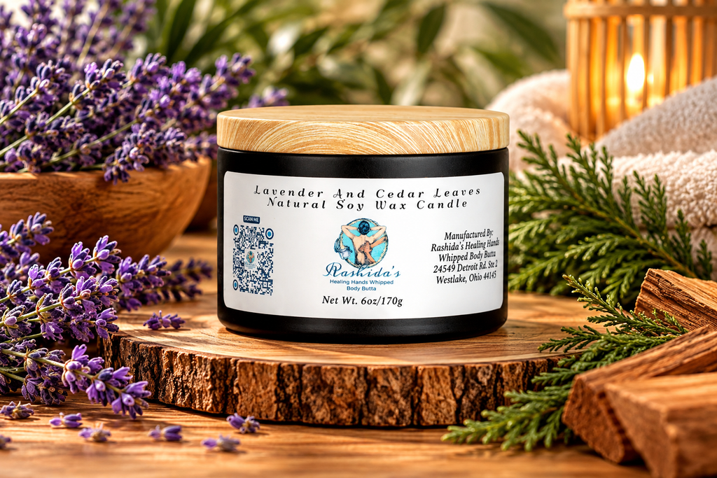 Lavender and Cedar Leaves 6oz Soy Wax Candle