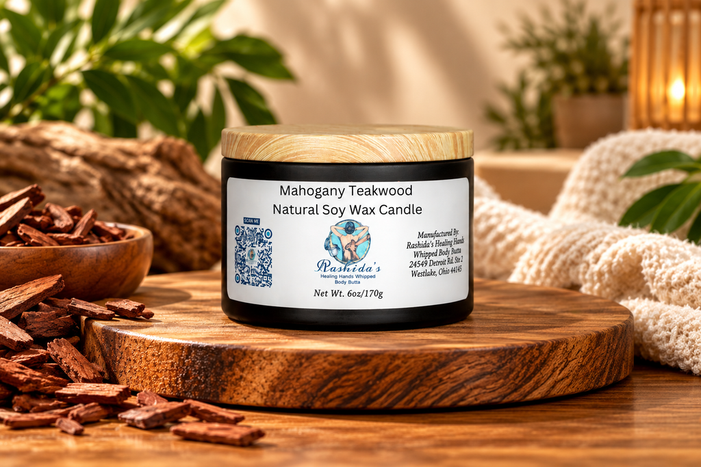 Mahogany Teakwood 6oz Soy Wax Candle