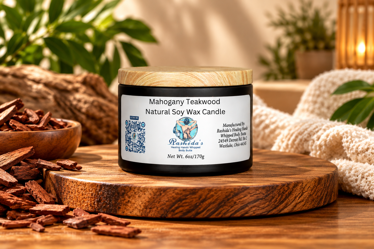 Mahogany Teakwood 6oz Soy Wax Candle