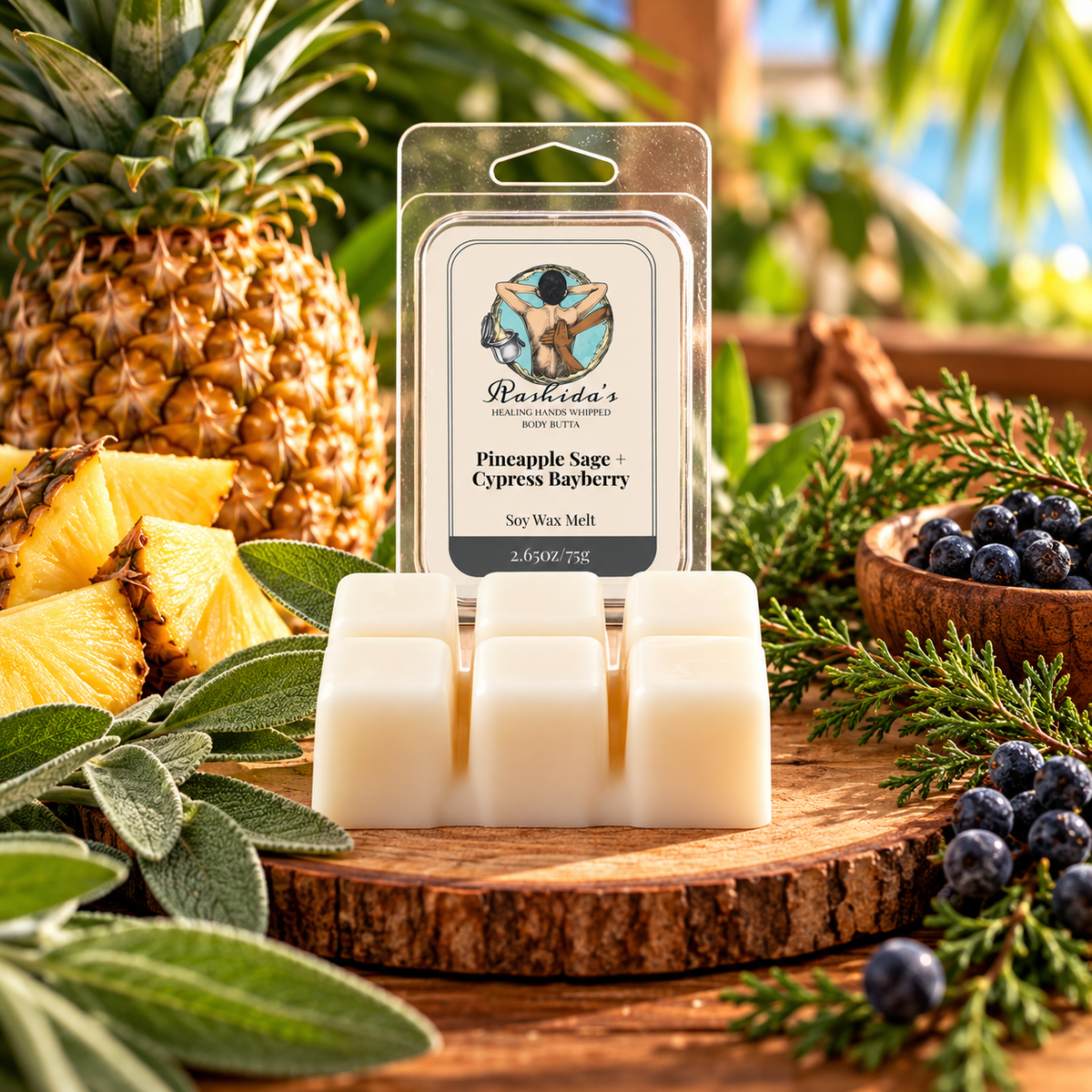 Pineapple Sage + Cypress Bayberry Wax Melt